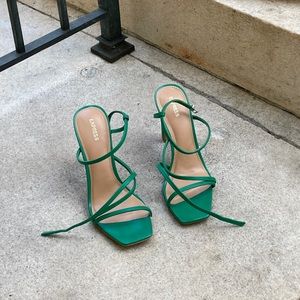 Green Strappy Heels